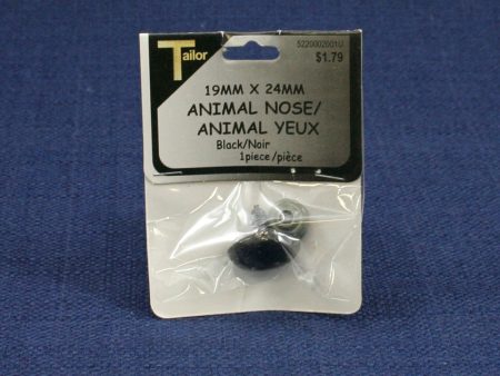 Animal Nose 19mm x 24mm - Black on Sale