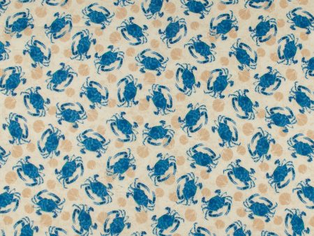 Printed Cotton - M OCEAN - 005 - Natural Sale