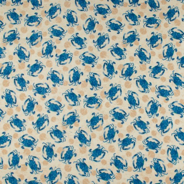 Printed Cotton - M OCEAN - 005 - Natural Sale