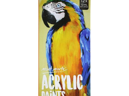 MONT MARTE Acrylic Paints Set - 12ml each - 12pcs on Sale