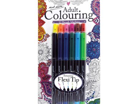 MONT MARTE Adult Colouring Brush Markers - 12pcs Supply