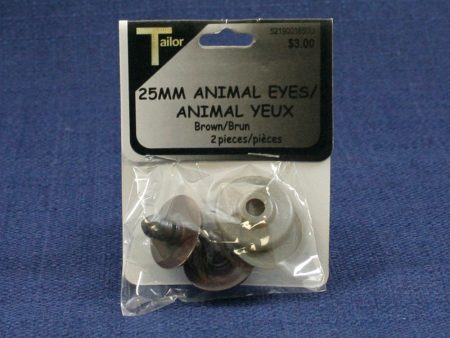 Animal Eyes 25mm - Brown Supply