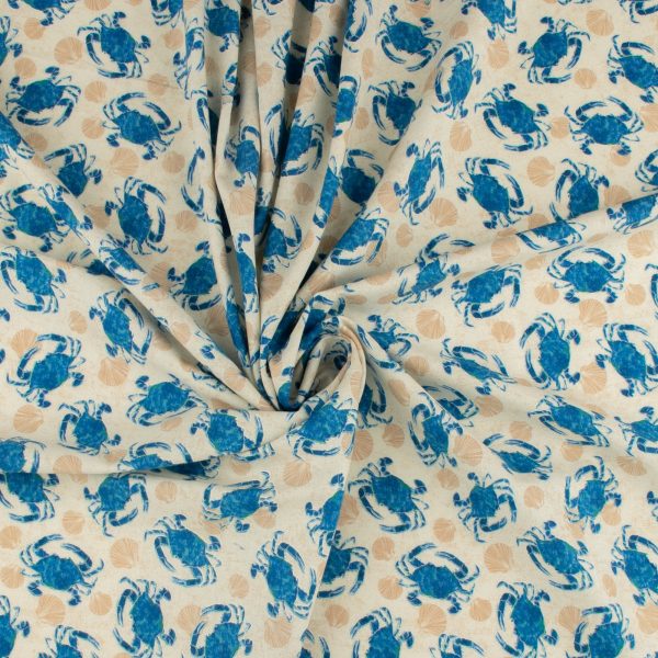 Printed Cotton - M OCEAN - 005 - Natural Sale