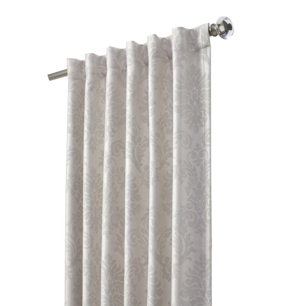 Hidden Tab curtain panel - Rococo - Ivory - 50 x 95   Hot on Sale