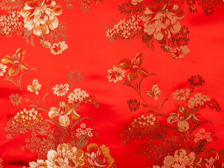 Chinese Brocade - Peony - Red Sale