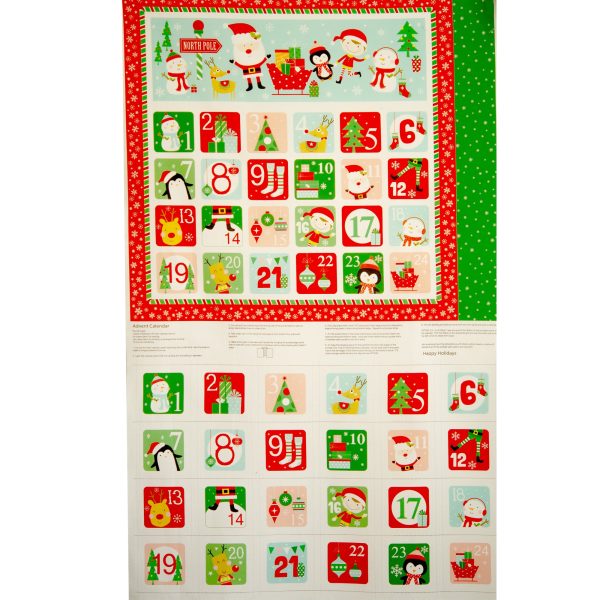 Advent Calendar Panels - Santa 36   x 44   (90cm x 112cm)  - Green For Cheap