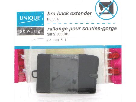 UNIQUE SEWING Bra-Back Extender Black - 25mm   1  Supply