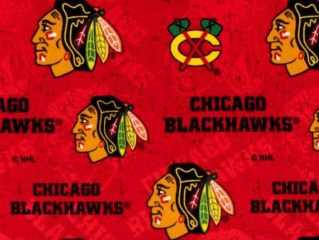 Chicago Blackhawks - NHL Cotton Print - Logo - Red Fashion