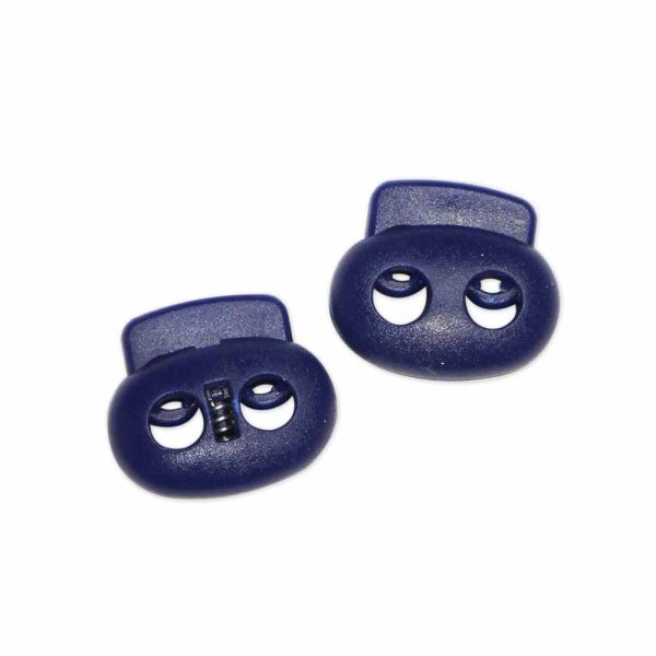 UNIQUE SEWING 2 Hole Cord Stops - Navy Blue - 2 pcs on Sale