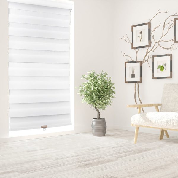 Zebra Cordless Sheer Shade - White - 54 x 84 inch Online now