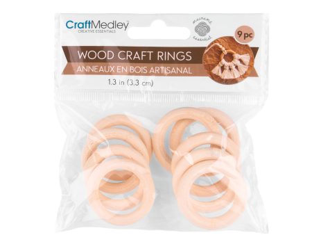 WOOD CRAFT RINGS - 35mm For Cheap