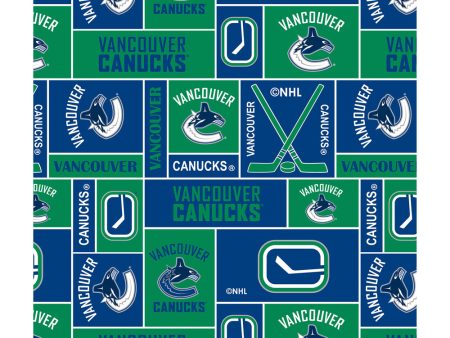 Vancouver Canucks - NHL Fleece Print - Squares Sale