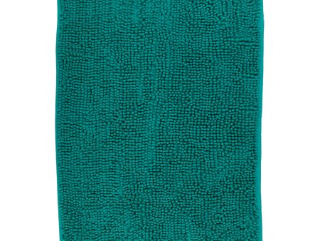 Chenille Bath Mat - Teal - 20 x 27 in For Sale