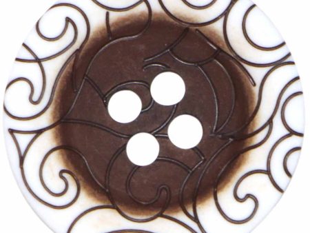 ELAN 4 Hole Button - 23mm (⅞ ) - 2 pieces - Brown 2 For Cheap