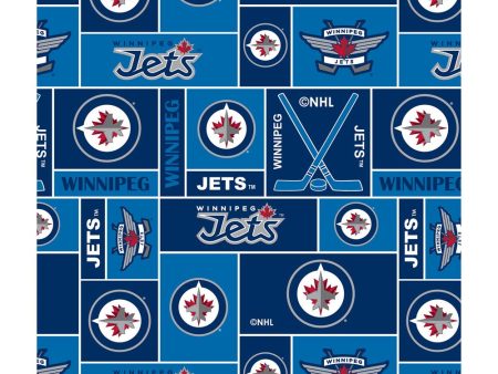 Winnipeg Jets (JET) - NHL Fleece Print - Squares Cheap