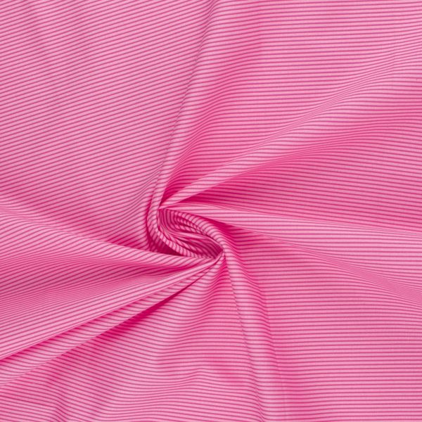 Blender Fabric - MINI STRIPE - Pink For Sale