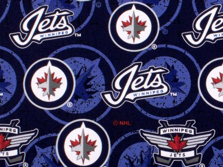 Winniperg Jets - NHL cotton print - Logo - Blue Fashion