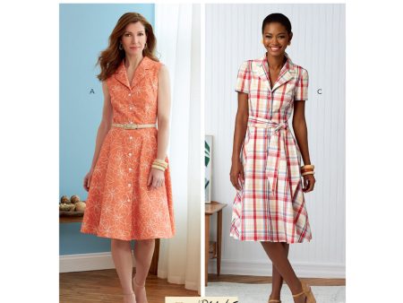 B6843 MISSES  SHIRTDRESSES & SASH For Sale