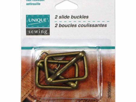 UNIQUE SEWING Slide Buckle - Metal - 25mm (1 ) - Antique Gold - 2 pcs Online