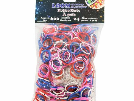 WONDER LOOM Loom Bands - Polka Dots - 600 pcs. Supply