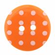 CIRQUE Novelty 2-Hole Button - Orange - 18mm (¾ ) - Polka Dots Online now