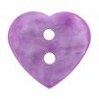 CIRQUE Novelty 2-Hole Button - Purple - 15mm (⅝ ) - Heart Online Sale