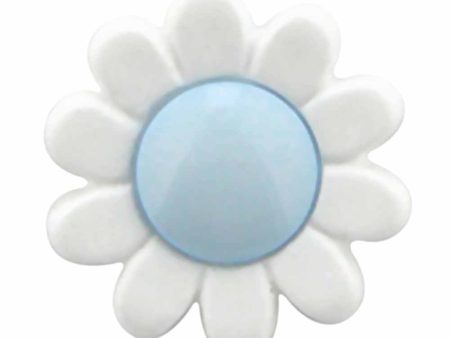 CIRQUE Novelty Shank Button - Light Blue - 15mm (⅝ ) - Flower Online now