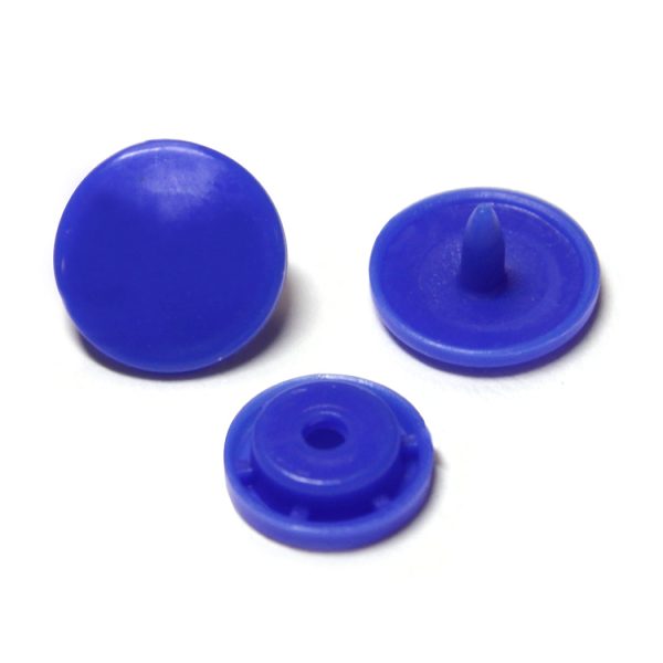 UNIQUE SEWING Plastic Snap Fasteners - Royal Blue - size 2   11mm (⅜ ) - 30 sets For Sale