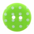 CIRQUE Novelty 2-Hole Button - Green - 18mm (¾ ) - Polka Dots For Sale