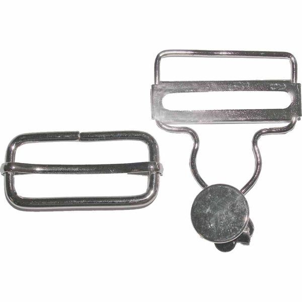 UNIQUE SEWING Overall Buckle Silver - 38mm (1½ ) - 2 pcs Fashion