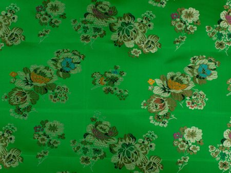 Chinese Brocade - Roses small - Green Online now