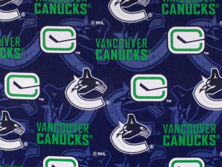 Vancouver Canucks - NHL cotton print - Logo - Blue Online Hot Sale