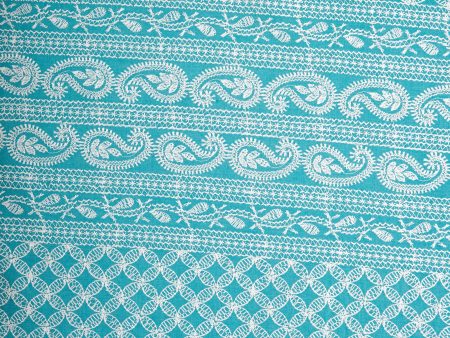 Fashion Embroidery - MARGARET - Teal For Cheap