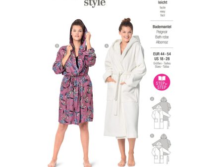 BURDA - 6094 Bathrobe with Hood and Patch Pockets For Discount