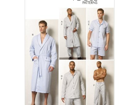 V8964 Men s Robe, Top, Shorts and Pants - Mens Hot on Sale