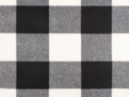 Anti-Pill Fleece Print - OUTBACK - Buffalo plaid - Ivory Sale