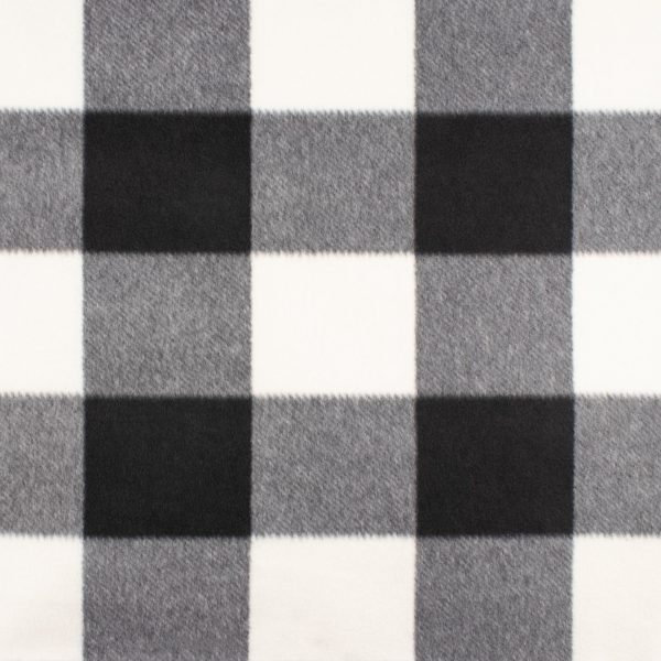 Anti-Pill Fleece Print - OUTBACK - Buffalo plaid - Ivory Sale