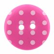 CIRQUE Novelty 2-Hole Button - Pink - 18mm (¾ ) - Polka Dots on Sale