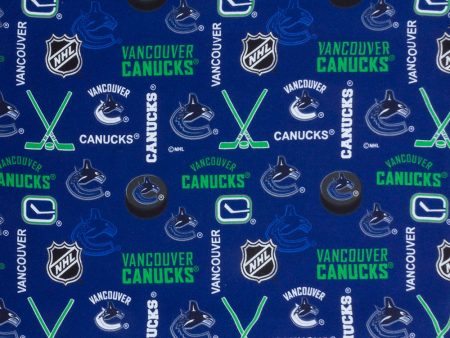 Vancouver Canucks - NHL Flannelette Print - Logo Hot on Sale