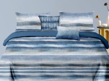 5 pcs Comforter set - Watercolour Stripes For Sale