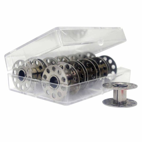 UNIQUE SEWING Metal Bobbins in Reusable Box - 12pcs on Sale