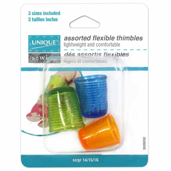 UNIQUE SEWING Flexible Thimble - 3pcs Fashion