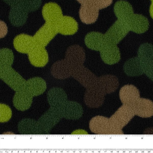 CHILLY Anti Pill Fleece Print - Bones - Green Cheap