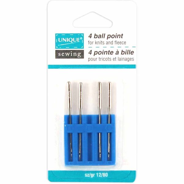 UNIQUE SEWING Ball Point Needles - size 80 12 - 4 count Hot on Sale